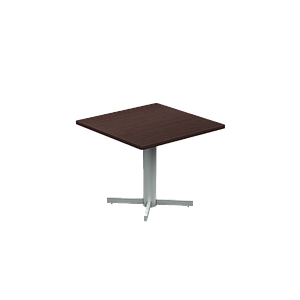 Break room square table, X base 36 x 36 x 30" HPL