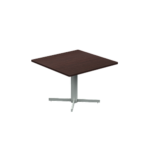 Break room square table, X base 42 x 42 x 30" HPL