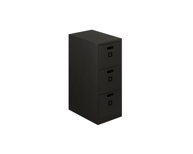 3-Drawer steel file cabinet 16.5 x 25 x 41&quot; 24 gauge Cyber