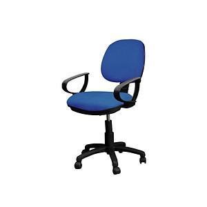Desk chair "D" poly arms 5 star nylon base w/casters, back and height adjustable