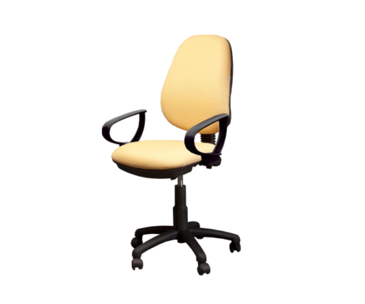 office chair &quot;D&quot; poly arms 5 star nylon base w/casters