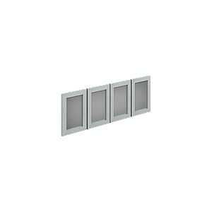 4 Doors kit for overhead 14.6 x 15" Prime Acrylic