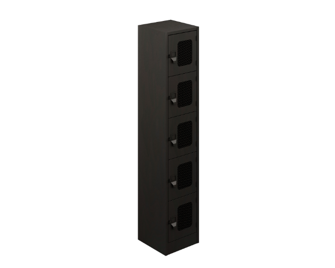 5-door 3B ventilated locker 24 gauge, 14 x 14.5 x 72&quot;