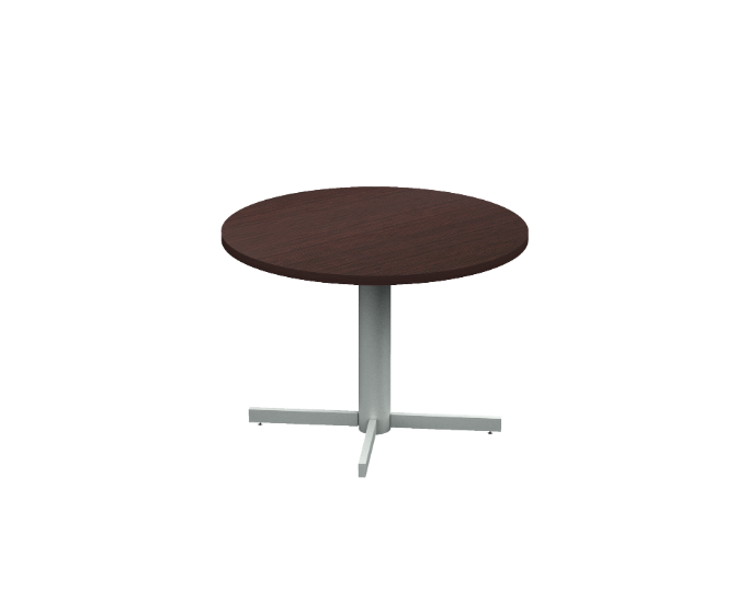 Break room round table, X base 42 x 42 x 42&quot; LPL