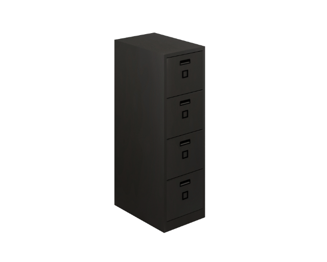 4-Drawer steel file cabinet 16.5 x 25 x 53&quot; 24 gauge Cyber