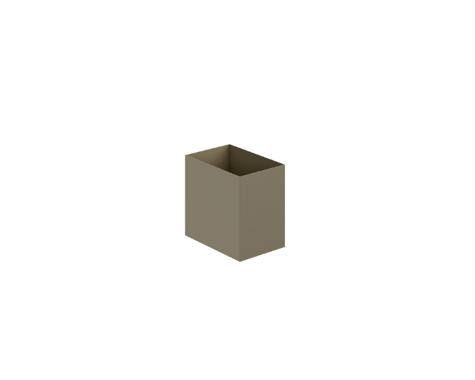 Metal wastebasket 12 x 8 x 12&quot; Nova 