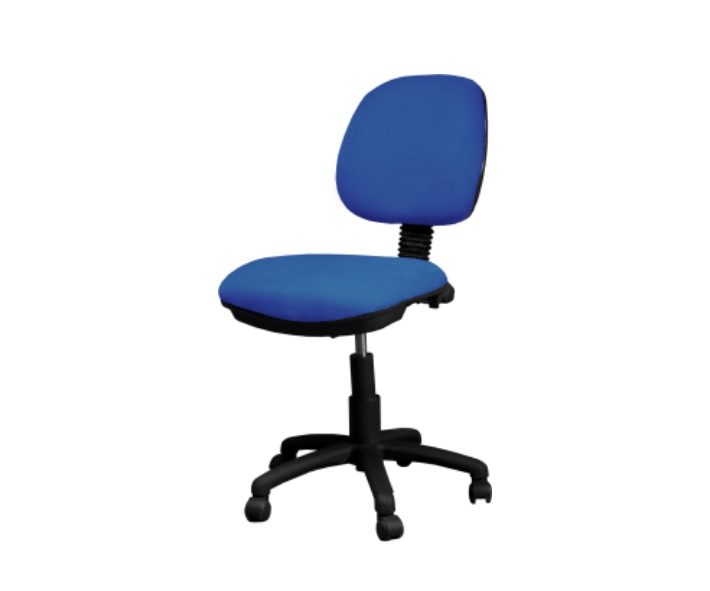 Desk chair armless 5 star nylon base w/casters, back and height adjustable