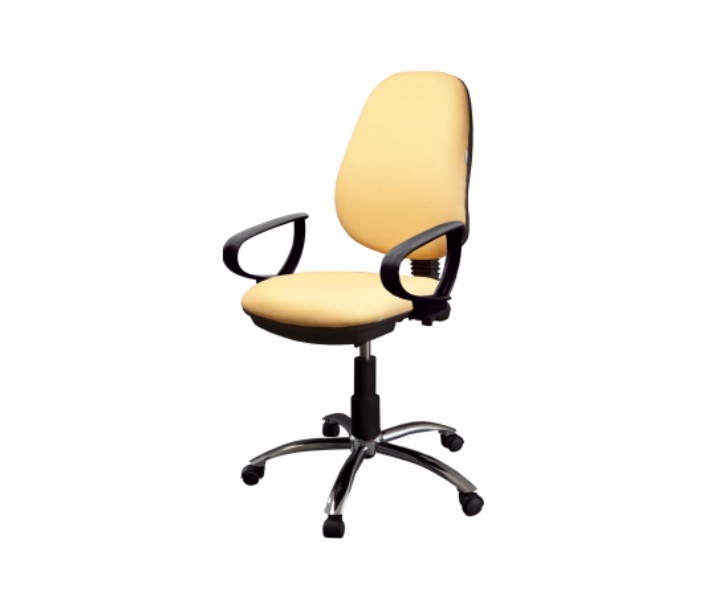 Silla Analista c/Brazos Polipro Ba/Cromo Comfort