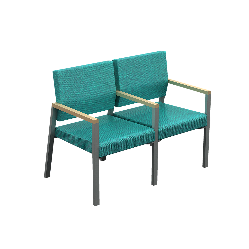 Seti Reception Chair 2 Seats 45 x 24 x 33&quot;
