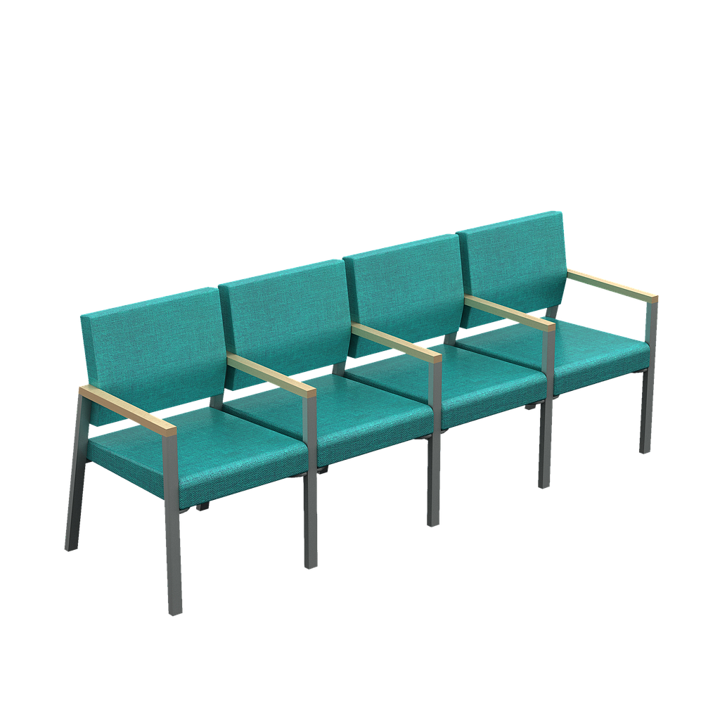 Seti Reception Chair 4 Seats 87 x 24 x 33