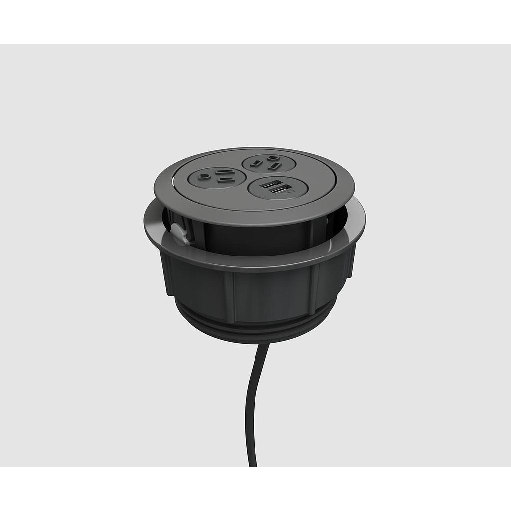 Multicontacto Eclipse 2 Tomas/1 USB A+C 305 cm