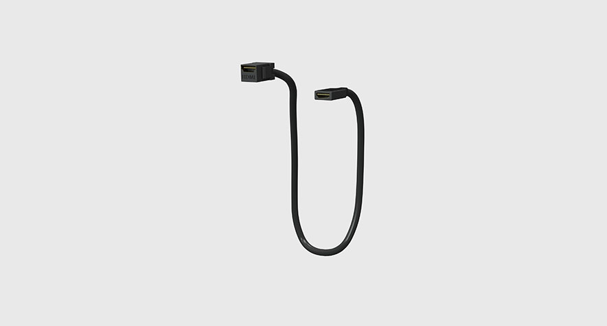 HDMI flex coupler, black