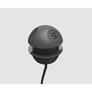 Multicontacto Hemisphere 2 Tomas/1 USB A+C 305 cm