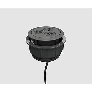 Multicontacto Eclipse 2 Tomas/1 USB A+C 180 cm