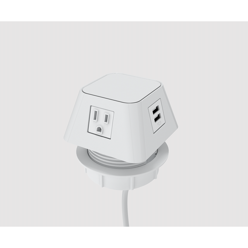 Multicontacto Moire 2 Tomas/1 USB A+C/1 Vacio 180 cm