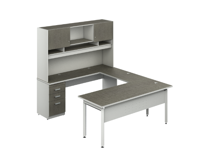 U-group with hutch non-handed 71 x 85 x 71&quot; Kenza