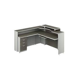 Modulo Recepcion en L 180 x 155 x 114 cm Kenza