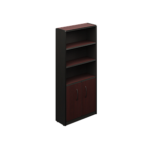 Librero Alto 4 Entrepaños c/Puertas Inferiores 84.4 x 30 x 181.6 cm Spazio