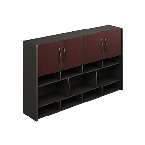 Librero s/Credenza Doble Papelera 178.2 x 35.4 x 107cm Spazio