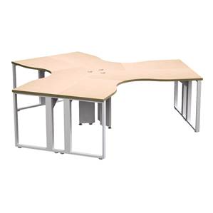 3 User laminate station (Metal Leg) 105.5 x 91.5 x 30&quot; Urban