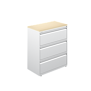 3 Drawer steel lateral file w/laminate top 36 x 19.3 x 42" Urban