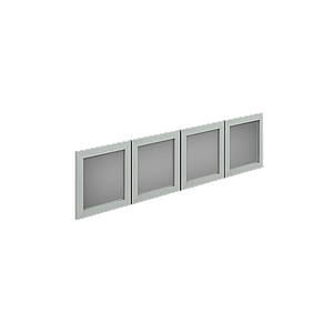 4 Doors kit for open hutch 15 x 15.5" Prime Acrylic
