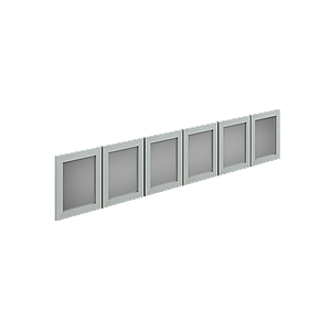 6 Doors kit for open hutch 13 x 15.5" Prime Acrylic