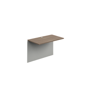 Bridge with full modesty panel 42 x 24 x 30" Prime
