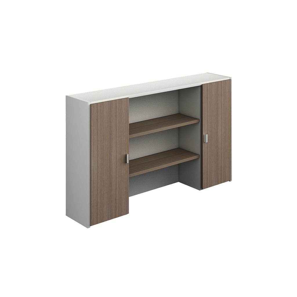 Librero s/Credenza c/Entrepaños y 2 Puertas 208 x 35 x 105 cm Req