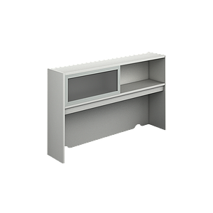 Open hutch with one alum. framed acrylic door 63 x 14 x 42" Prime