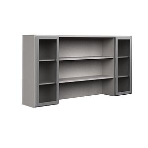 2 alum. framed acrylic door 2 shelf 80 x 14 x 42" Prime