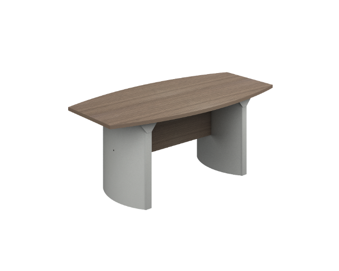 Boat shaped conference table D bases 72 x 36 x 30&quot; Prime