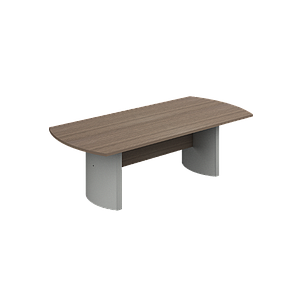 Boat shaped conference table D bases 96 x 44 x 30" Prime