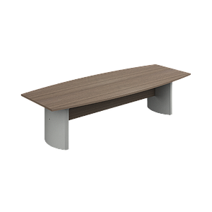 Boat shaped conference table D bases 120 x 48 x 30" Prime