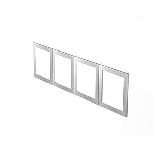Glass door kit for open overhead hutch 72" Filo