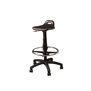 Adjustable stool no backrest 5 star nylon base w/casters